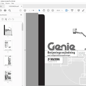 Genie Z-30/20N Betjeningsvejledning 1000046DA PDF
