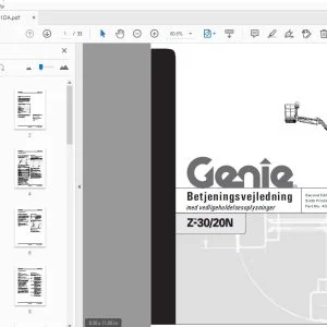Genie Z-30/20N Betjeningsvejledning  43651DA - PDF DOWNLOAD