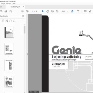 Genie Z-30/20N Betjeningsvejledning 82282DA -  PDF DOWNLOAD 