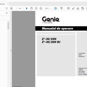 Genie Z-30/20N Z-30/20N RJ Manualul de operare 1258813RO - PDF DOWNLOAD