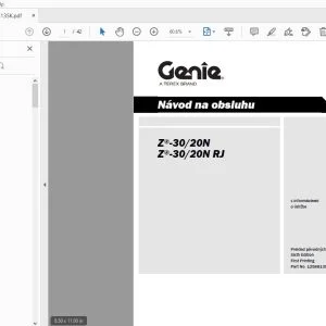 Genie Z-30/20N Z-30/20N RJ Návod na obsluhu 1258813SK - PDF DOWNLOAD