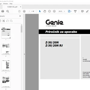 Download Genie Z-30/20N Z-30/20N RJ Priročnik za uporabo PDF