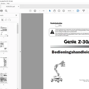 Genie Z-30/20 Bedieningshandleiding 43062DU - PDF DOWNLOAD