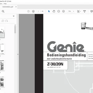 Genie Z-30/20N Bedieningshandleiding 1000046DU - PDF DOWNLOAD