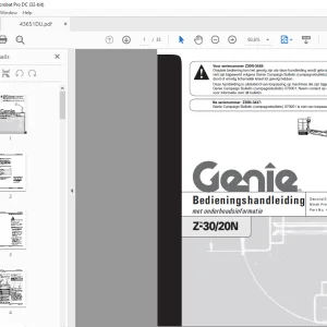 Genie Z-30/20N Bedieningshandleiding 43651DU - PDF DOWNLOAD
