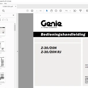 Genie Z-30/20N Z-30/20N RJ Bedieningshandleiding 1258813DU - PDF DOWNLOAD