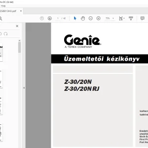 Genie Z-30/20N Z-30/20N RJ Üzemeltetői kézikönyv - PDF
