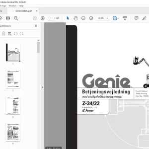 Genie Z-34/22 Betjeningsvejledning 1000048DA - PDF DOWNLOAD 
