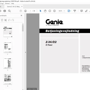 Genie Z-34/22 Betjeningsvejledning 1258815DA - PDF DOWNLOAD