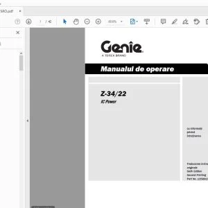 Genie Z-34/22 IC Power Manualul de operare 1258815RO - PDF DOWNLOAD