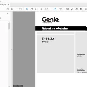 Genie Z-34/22 IC Power Návod na obsluhu 1258815SK - PDF DOWNLOAD