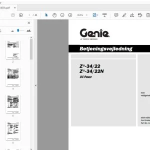 Genie Z-34/22 Z-34/22N DC Power Betjeningsvejledning 1258814DA - PDF DOWNLOAD