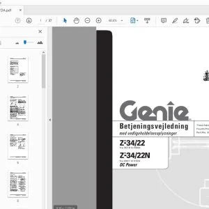 Genie Z-34/22 Z-34/22N DC Power Betjeningsvejledning 82597DA - PDF DOWNLOAD