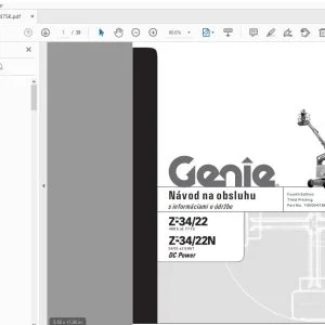 Genie Z-34/22 Z-34/22N DC Power Návod na obsluhu 1000047SK - PDF DOWNLOAD