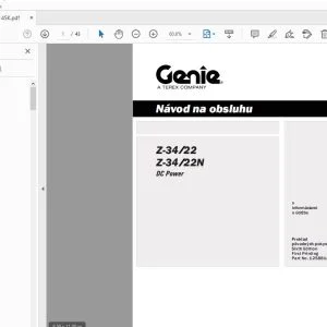 Genie Z-34/22 Z-34/22N DC Power Návod na obsluhu 1258814SK - PDF DOWNLOAD