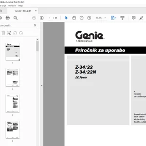Genie Z-34/22 Z-34/22N Priročnik za uporabo 1258814SL - PDF DOWNLOAD