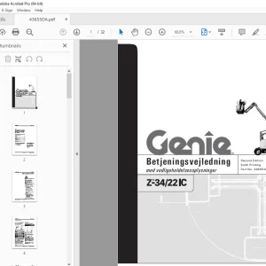 Genie Z-34/22IC Betjeningsvejledning 43655DA -  PDF DOWNLOAD 
