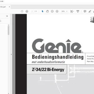Genie Z-34/22 Bi-Energy Bedieningshandleiding 56011DU - PDF DOWNLOAD
