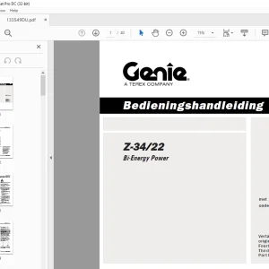 Genie Z-34/22 Bi-Energy Power Bedieningshandleiding 133549DU - PDF DOWNLOAD
