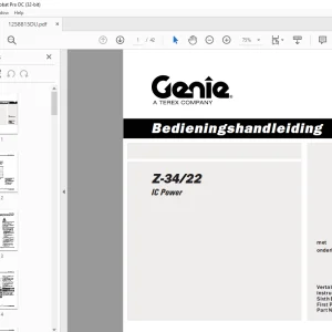 Genie Z-34/22 IC Power Bedieningshandleiding 1258815DU - PDF DOWNLOAD