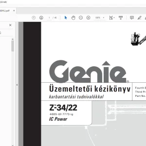 Genie Z-34/22 IC Power Üzemeltetői kézikönyv 1000048HU - PDF DOWNLOAD