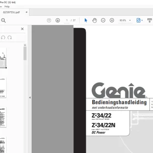 Genie Z-34/22 Z-34/22N DC Power Bedieningshandleiding 82597DU - PDF DOWNLOAD