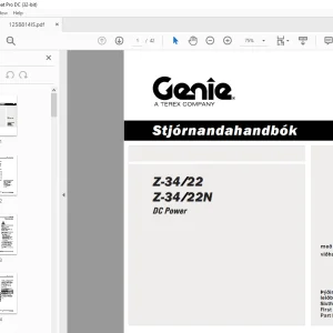 Genie Z-34/22 Z-34/22N DC Power Stjórnandahandbók 1258814IS  -PDF DOWNLOAD