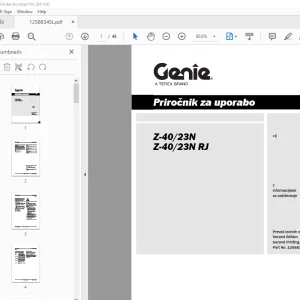 Genie Z-40/23N CE Z-40/23N RJ Priročnik za uporabo 1258834SL - PDF DOWNLOAD