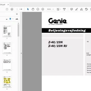 Genie Z-40/23N Z-40/23N RJ Betjeningsvejledning 1258834DA - PDF DOWNLOAD