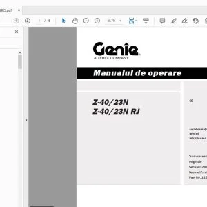 Genie Z-40/23N Z-40/23N RJ Manualul de operare 1258834RO - PDF DOWNLOAD