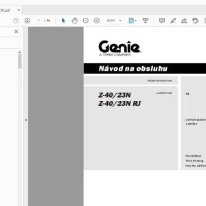 Genie Z-40/23N Z-40/23N RJ Návod na obsluhu 114304SK - PDF DOWNLOAD