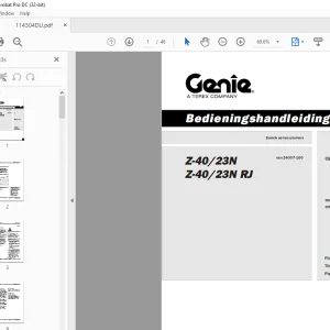 Genie Z-40/23N Z-40/23N RJ Bedieningshandleiding 11430DU - PDF DOWNLOAD