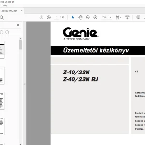 Genie Z-40/23N Z-40/23N RJ Üzemeltetői kézikönyv 1258834HU - PDF DOWNLOAD