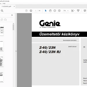 Genie Z-40/23N Z-40/23N RJ Üzemeltetői kézikönyv - PDF DOWNLOAD