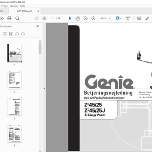 Genie Z-45/25 Z-45/25 J Betjeningsvejledning 82596DA PDF
