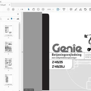 Genie Z-45/25 Z-45/25J Betjeningsvejledning 52421DA - PDF DOWNLOAD
