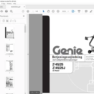 Genie Z-45/25 Z-45/25J Betjeningsvejledning 82600DA - PDF DOWNLOAD 