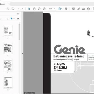 Genie Z-45/25 Z-45/25J DC Power Betjeningsvejledning 82595DA - PDF DOWNLOAD