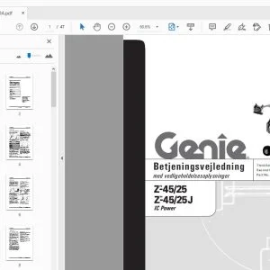 Genie Z-45/25 Z-45/25J IC Power Betjeningsvejledning 110015DA - PDF DOWNLOAD