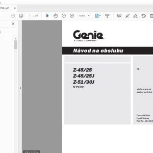 Genie Z-45/25 Z-45/25J Z-51/30J IC Power Návod na obsluhu 114340SK - PDF