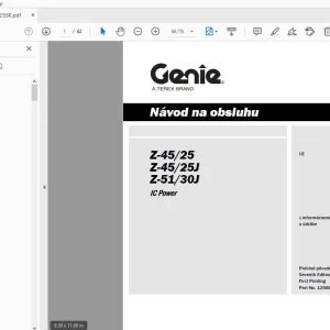 Genie Z-45/25 Z-45/25J Z-51/30J IC Power Návod na obsluhu 1258825SK - PDF
