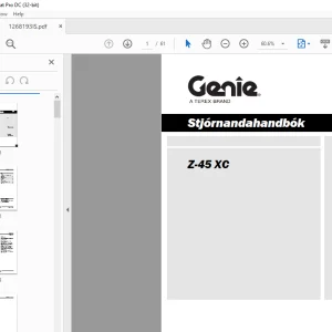 Genie Z-45 XC Stjórnandahandbók 1268193IS -  PDF DOWNLOAD