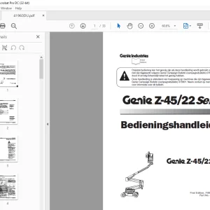 Genie Z-45/22Series Bedieningshandleiding - PDF DOWNLOAD