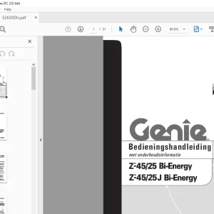Genie Z-45/25 Bi-Energy Z-45/25J Bi-Energy Bedieningshandleiding 52630DU PDF