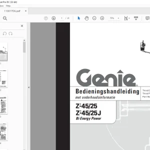 Genie Z-45/25 Z-45/25J Bedieningshandleiding 110017DU - PDF DOWNLOAD