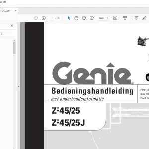 Genie Z-45/25 Z-45/25J Bi-Energy Power Bedieningshandleiding 52421DU PDF