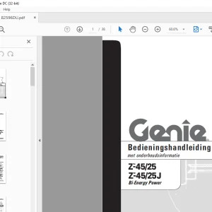 Genie Z-45/25 Z-45/25J Bi-Energy Power Bedieningshandleiding 82596DU - PDF DOWNLOAD