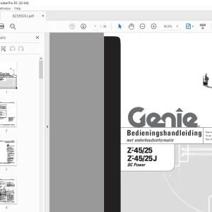 Genie Z-45/25 Z-45/25J DC Power Bedieningshandleiding 82595DU - PDF DOWNLOAD