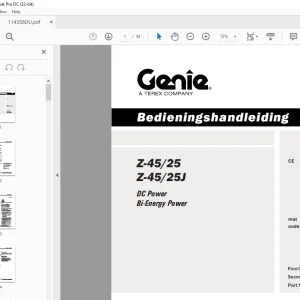 Download Genie Z-45/25 Z-45/25J Bedieningshandleiding 114358DU PDF