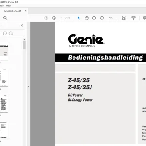 Genie Z-45/25 Z-45/25J DC Power Bi-Energy Power Bedieningshandleiding 1258826DU PDF